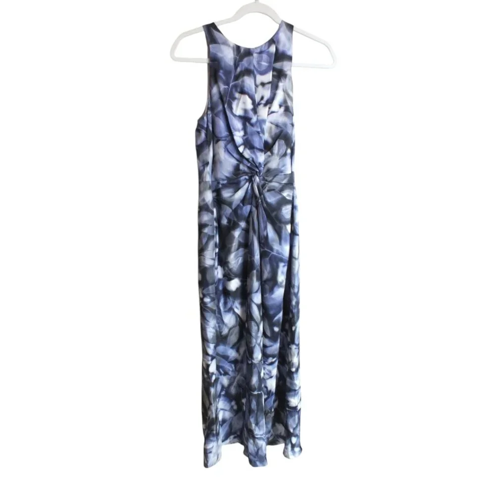 BANANA REPUBLIC x PIECE & CO - SILK SLEEVELESS LONG BLUE DRESS 4